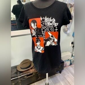 ❤️ Black Butler Red & White Panel T-Shirt-Medium